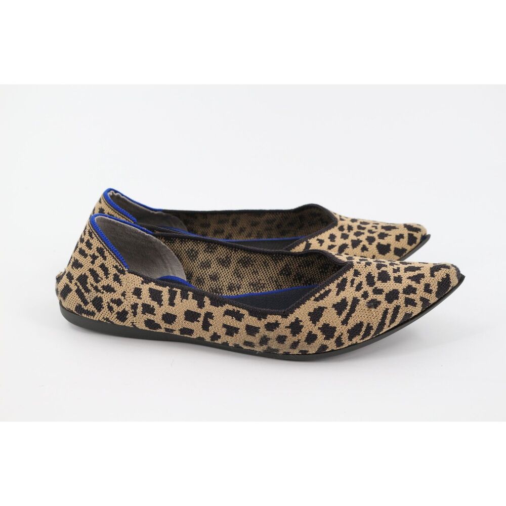 Rothy’s Women The Point Ballet Flats Cheetah Leopard Print Size 11.5